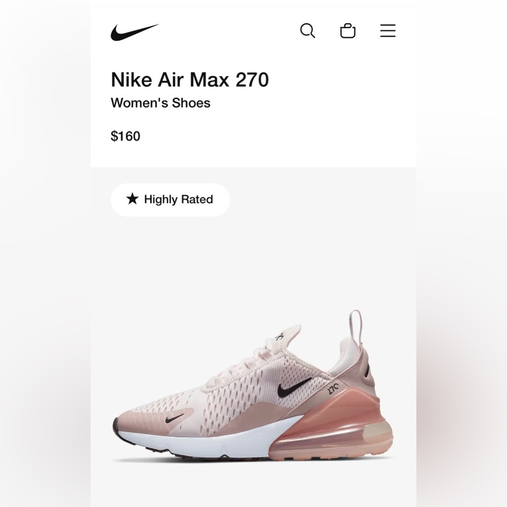 Nike Air Max 270 soft pink